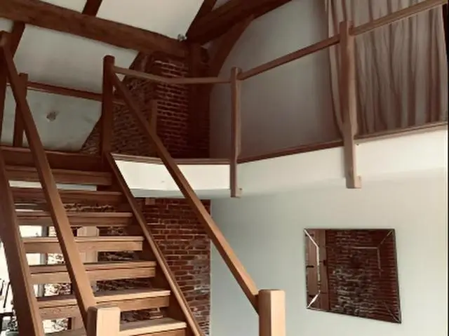 Oak staircase with a galleried landing